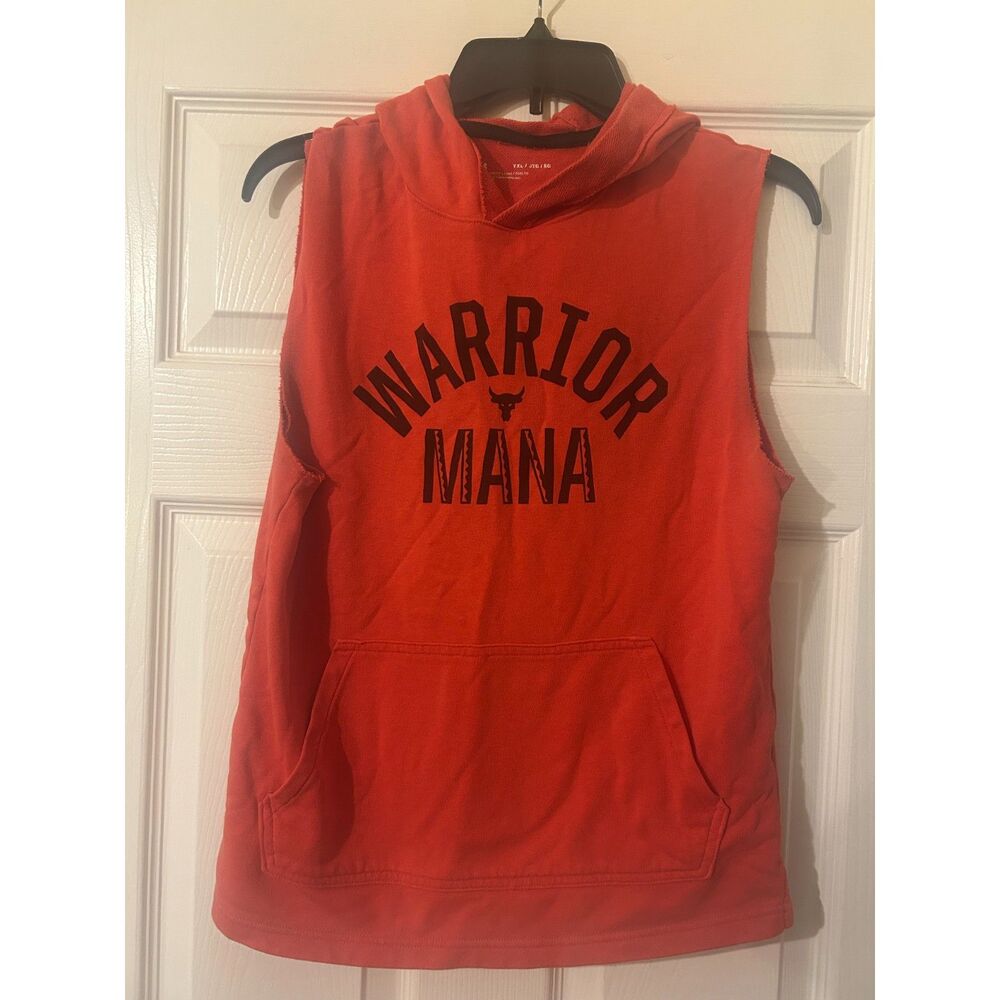 Under Armour Warrior Mania Hooded Tank Youth XL Red and Black